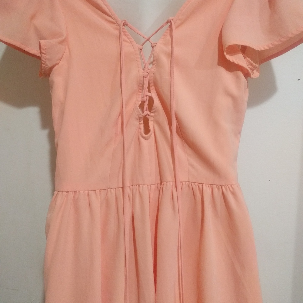 Pink Flowy Romper SM - Picture 2 of 3